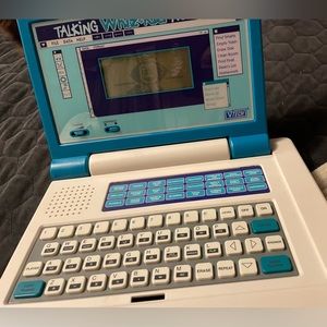 Vtech Talking Whiz Kid Notebook Educational Laptop Works Great Green Vintage 90s